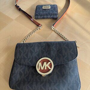 Michael Kors Fulton Flap GSST Crossbody bag & Cardholder Wallet - Brown
